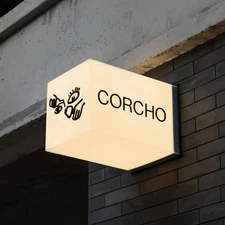 Double Sided Light Box Sign, Outdoor LED Business Logo, Custom Storefront Sign