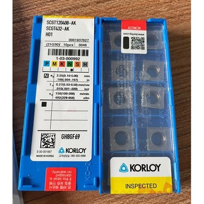 10Pcs/Box New KORLOY SCGT120408-AK H01 SCGT432-AK Carbide inserts #zc