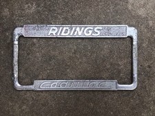 1950s -ridings Cadillac - Long Beach California - Dealer - License Plate Frame