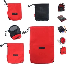 Drawstring Bags Nylon Cinch and Ditty Stuff Pouch Mesh-Stuff-Sack for Camping Tr