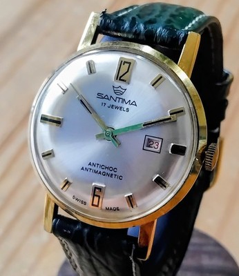 Arios Santima Vintage 1978 NOS Ungetragen Classic Dresswatch Herrenuhr