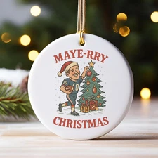 Drake Maye New England Ceramic Christmas Ornament Xmas Holiday Keepsake