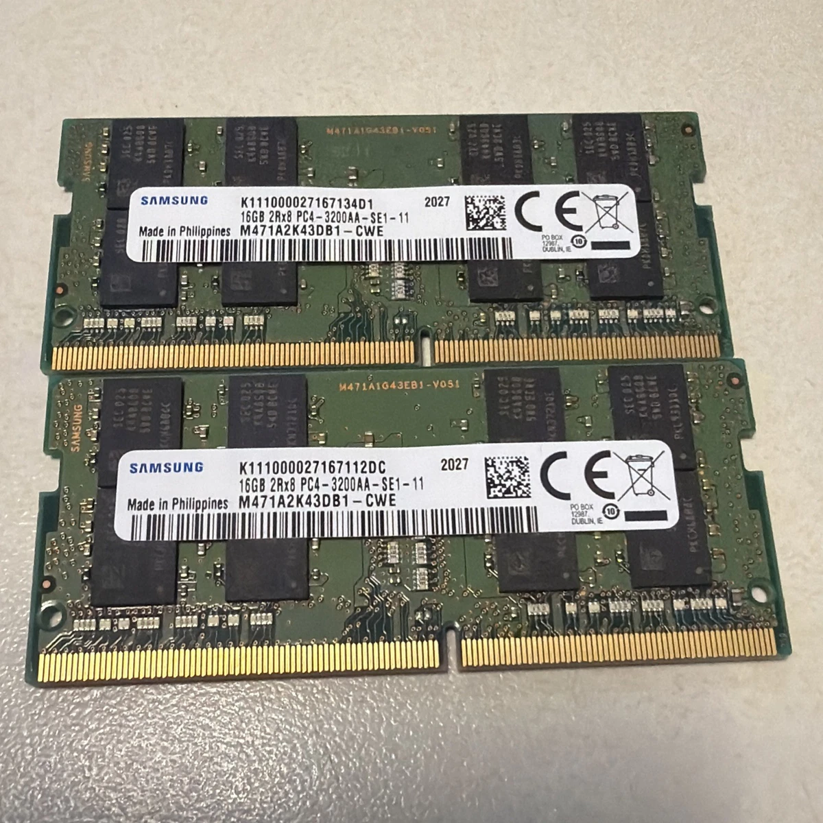 Samsung DDR4 SDRAM Memory (RAM) 2 Modules for sale | eBay