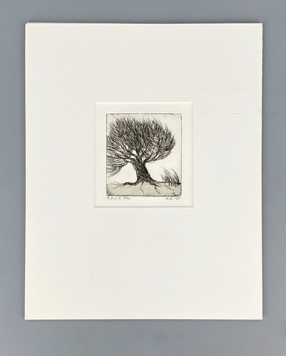 *PRINT GRAPHIC ETCHING KIRSTI BREHME TREE 1998 FINNISH LIMITED