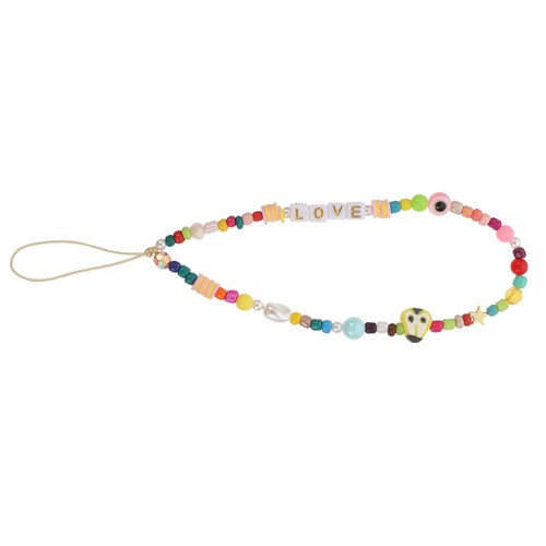 Alphabet Glass Hanging Rope Phone Anti-lost Strap Decorative Pendant - 第 8/12 張圖片
