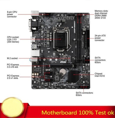 FOR   H310M PRO-M2 PLUS Motherboard Supports 8/9th Generation 32G DDR4 1151 &ex