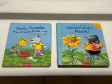 Kinderbücher 2 Stück Pappbilderbücher Moritz Moppelpo und Wen Suchst du Paule