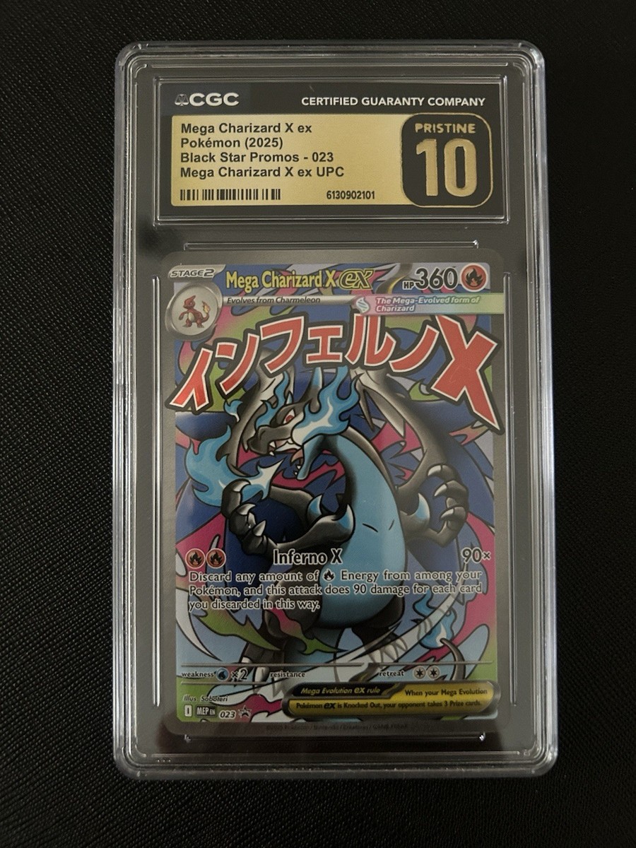 CGC Pristine 10 Mega Charizard X ex #023 Me: Mega Evolution Promo