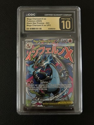 CGC Pristine 10 Mega Charizard X ex #023 Me: Mega Evolution Promo