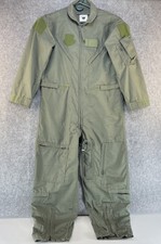 USAF Military Flight Suit CWU-27/P Sage Green Flyer Coveralls Lajas 42S Fire Res