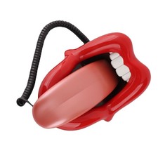Red Mouth Telephone Novelty Big Tongue Landline Phone Wired Funny Lip Phone With
