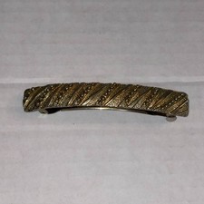 Vintage Textured Gold Tone Hair Clip Barrette