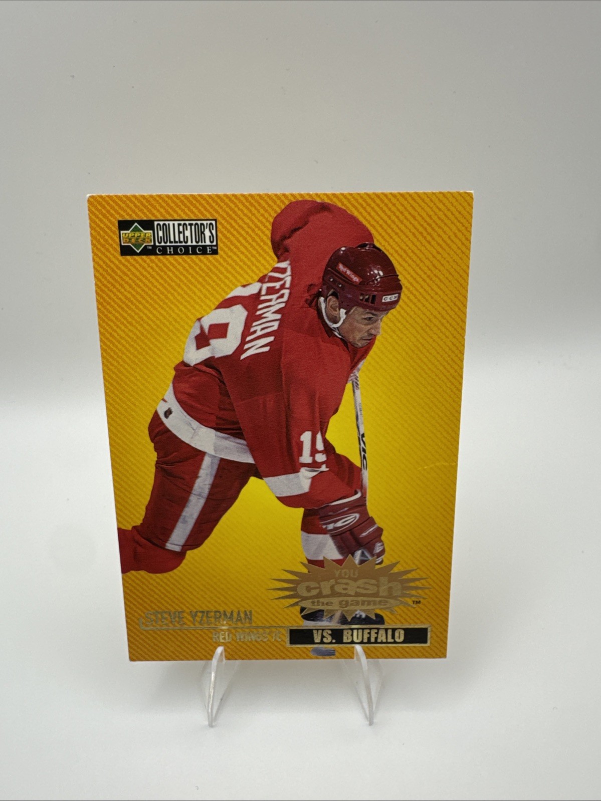 STEVE YZERMAN 1997 Collector's Choice #C19 YOU CRASH THE GAME INSERT LEGEND HOF
