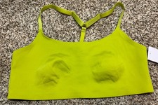 Auden Smooth Collection Unlined Racerback Bralette. Green. Size: Large.