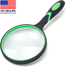 Large Magnifying Glass 10X Handheld Reading Magnifier for Seniors - 100MM 4INCHE