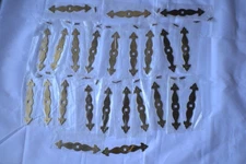 BELWITH Lot of 24 Victorian Manor Ultra Brass Key Hole Knob Backplate P785-OB