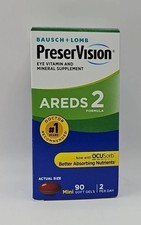 PreserVision Areds 2 Eye Vitamin Mineral 90 Mini Soft Gels Exp 6/26