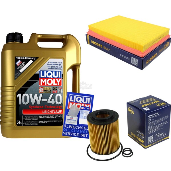 Inspektionskit Filter Liqui Moly ÖL 5L 10W-40 FüR Opel Corsa C F08 F68 1.7 Dti-image