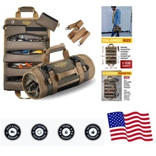 The Ryker Roll Up Tool Bag Organizer Gifts for Dad. Heavy Duty Motorcycle Too...