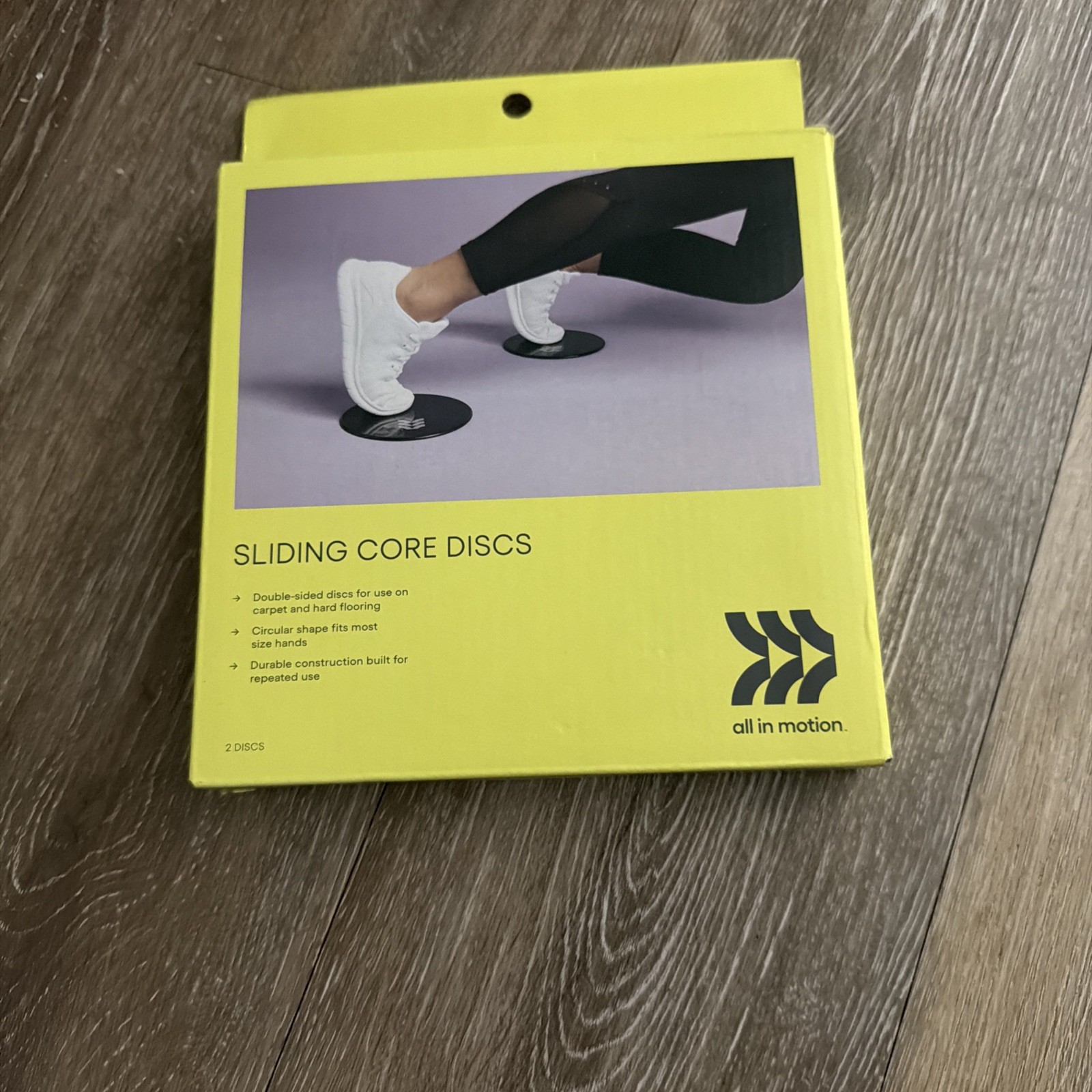 All In Motion AIM Sliding Core Discs 2 pcs Fitness Workout Home Gym Set Stretch