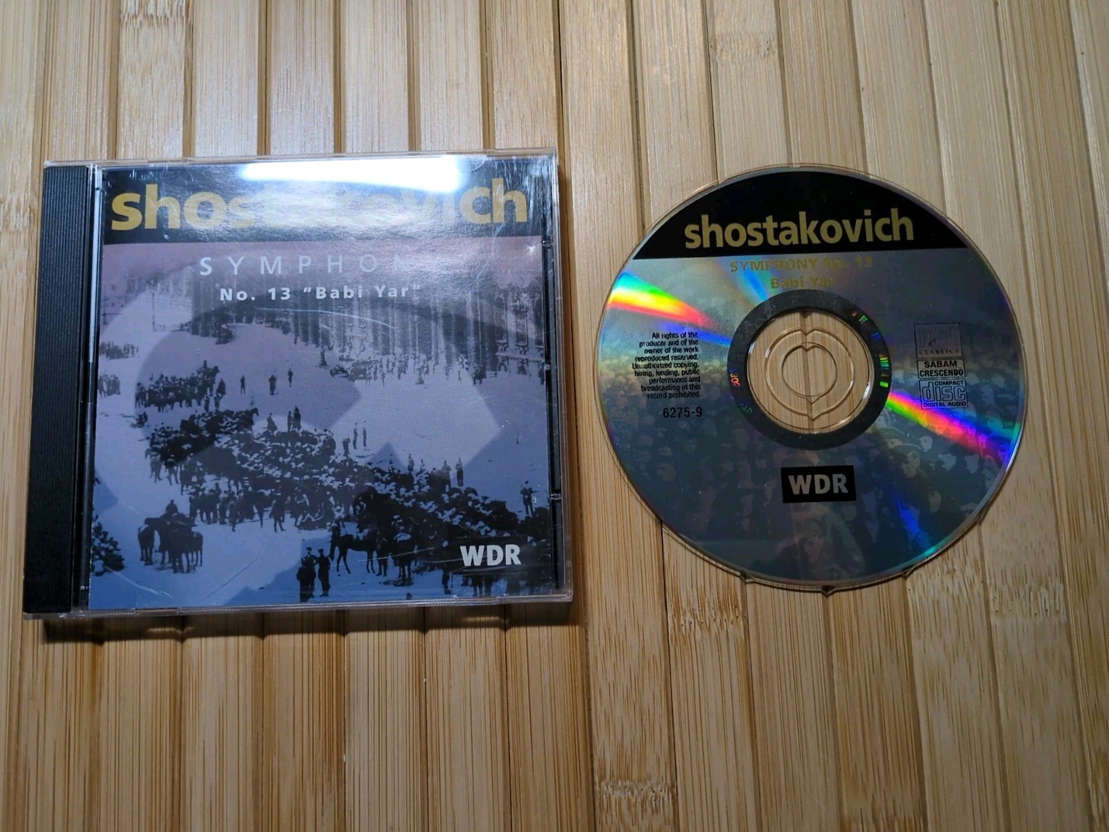 SHOSTAKOVICH SYMPHONY No. 13  ""Babi Yar ""CD 2000  In Very Good Condition