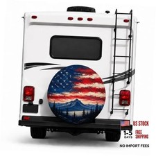 Spare Tire Cover, 420D 14" for tire Diameter 23.62"-27.16" Oil Painting-1