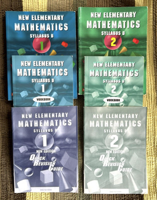 New Elementary Mathematics Syllabus D Math Work Student Revision book 1 & 2 6pcs