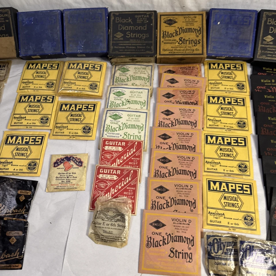 Vintage Violin & Guitar Strings - Big Lot Black Diamond - Mapes - Resnah + More - Image 4 of 4