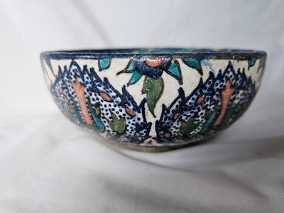 ANTIKE PALÄSTINENSISCHE JERUSALEM IZNIK SCHALE MIT FUSS (B)