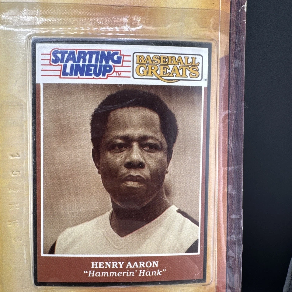 Vintage 1989 Starting Lineup Baseball Greats Hank Aaron & Eddie Mathews SEALED - Image 3 of 4