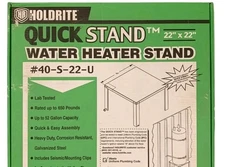 40s22u Steel Water Heater Quickstand Supports Upto 52 gallons 22in x 22in x 16in