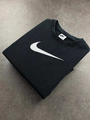 sweat - hoodie - pull crewneck nike noir logo imprimé taille M unisex #B4.831 - Photo 1/4