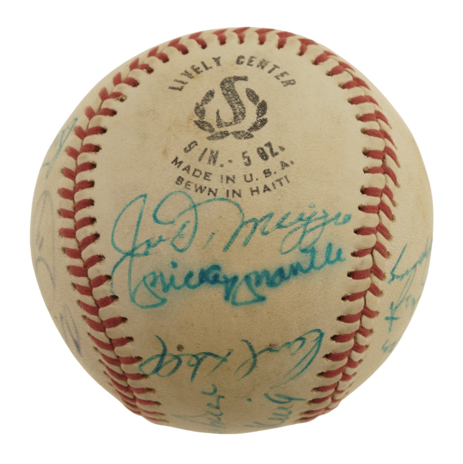 Mickey Mantle & Joe DiMaggio Hall Of Fame Multi Signed Baseball Beckett COA 