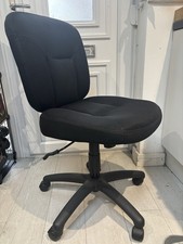 Office Chair Adjustable Height, Swivel Lift, Computer Desk, Black