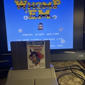 Whomp 'Em Nintendo NES Cartridge  Manual Tested.