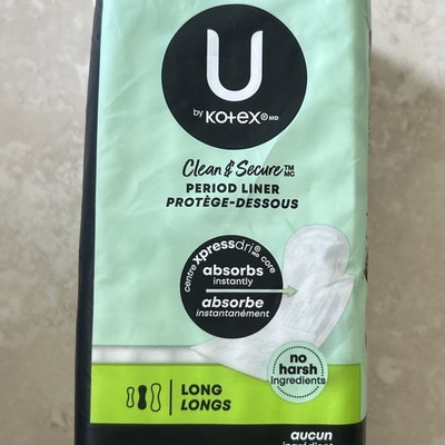 6 X U BY KOTEX CLEAN & SECURE LINER LONG TOTAL 96 LINERS