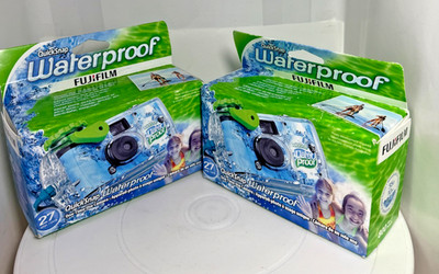 (Lot of 2) FujiFilm QuickSnap Waterproof One Time Use Camera 27 Exposure 08.2025