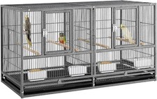 Yaheetech Metal Bird Cage Parrot Cage Divided Flight Cage Breeding Cage Pet Home
