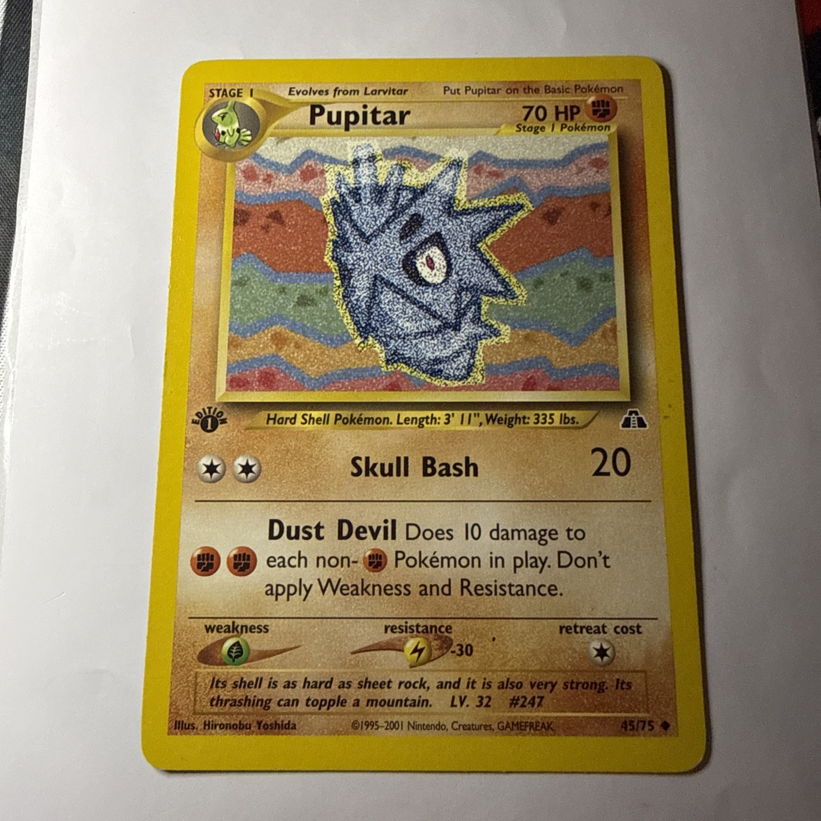 Pokemon Card - Pupitar Neo Discovery 1st Edition 45/75 Uncommon