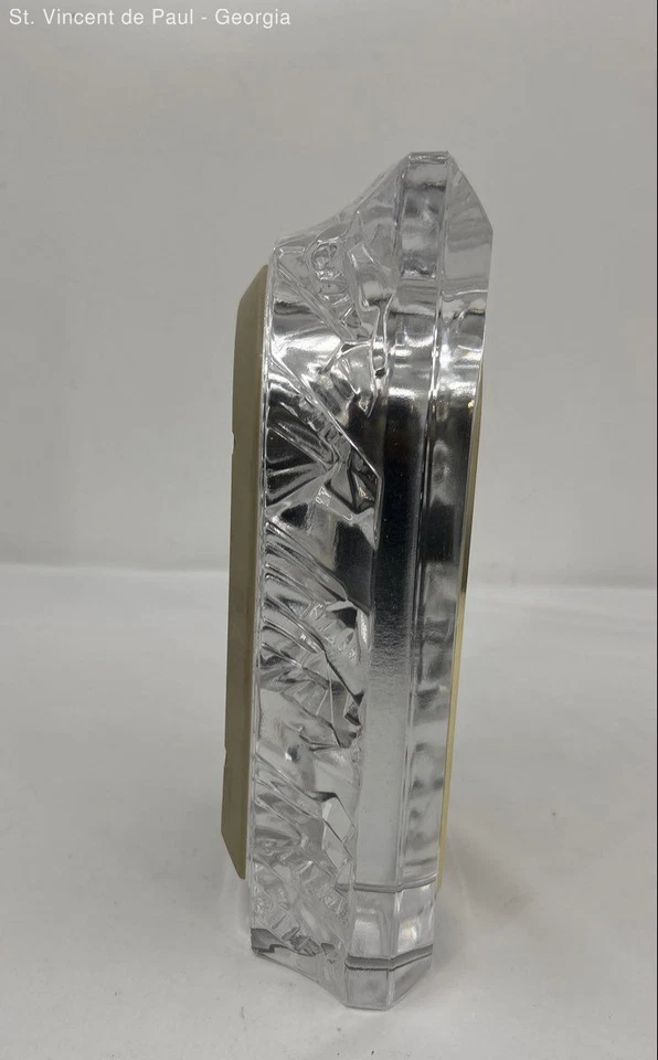 Vintage Seiko Quartz Lead Crystal Mantle Clock W/ Pendulum Made in Japan Tested - Image 4 of 4