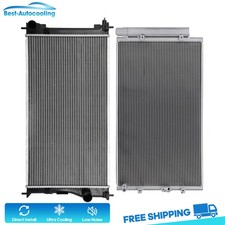 Aluminum Radiator And A/C Condenser For 2013 2014 2015-2019 Subaru BRZ 2.0L H4