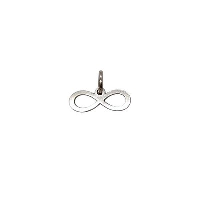 Handgefertigter Sterling Silber kleiner Infinity Anhänger gepunzt 925 Nickelfrei Charm