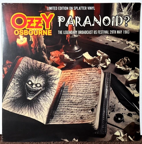 Ozzy Osbourne Paranoid? LP Splatter Vinyl NEW Live 1983 Black Sabbath 500 copies