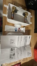 Oatey Centro II Washing Machine Outlet Box White 1/4 Turn Valve Model 38104