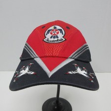US Air Force Thunderbirds Hat Cap Strap Back Mens One Size Red Mesh Embroidered