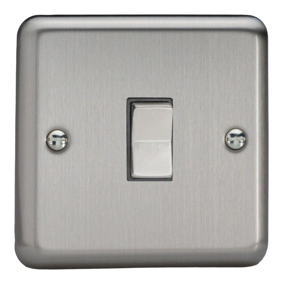 Varilight XSKR1D Classic Matt Chrome 1 Gang 10A 2 Way & Off Retractive Switch