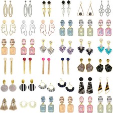 Women Fashion Earrings Stud Dangle Drop Hoop Earrings Geometric Ear Jewelry Gift