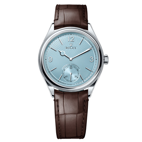 Rolex 1908 Black Dial White Gold Leather Strap 52509 Box & Papers