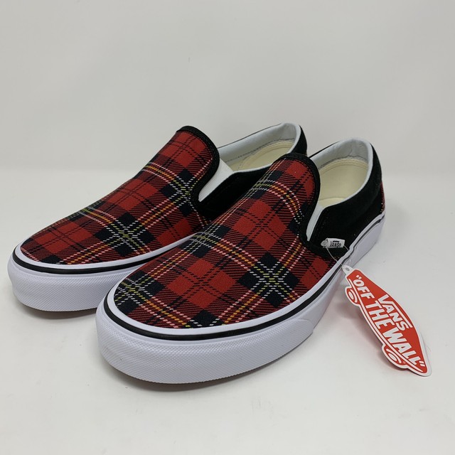 tartan slip on vans