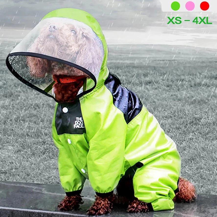 Pet Raincoat The Dog Face Pet Clothes Jumpsuit Waterproof Jacket Winter(SIZE UP) - Image 2 of 4